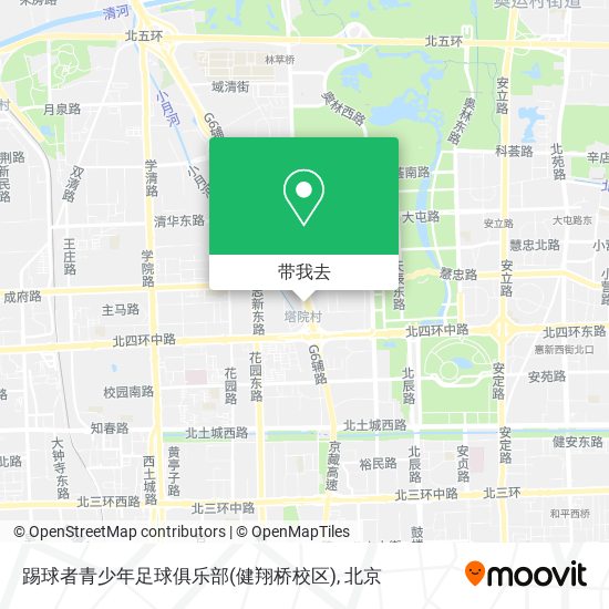 踢球者青少年足球俱乐部(健翔桥校区)地图