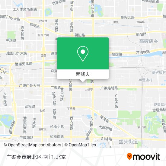 广渠金茂府北区-南门地图