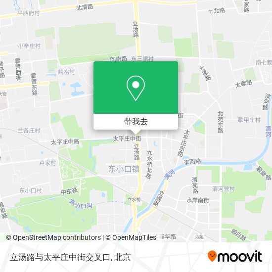 立汤路与太平庄中街交叉口地图