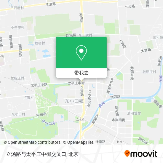 立汤路与太平庄中街交叉口地图
