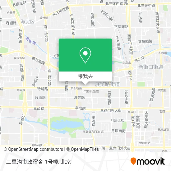 二里沟市政宿舍-1号楼地图