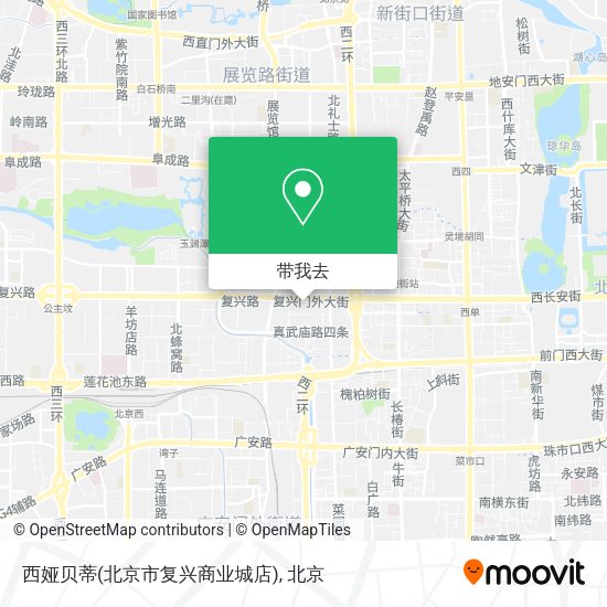 西娅贝蒂(北京市复兴商业城店)地图