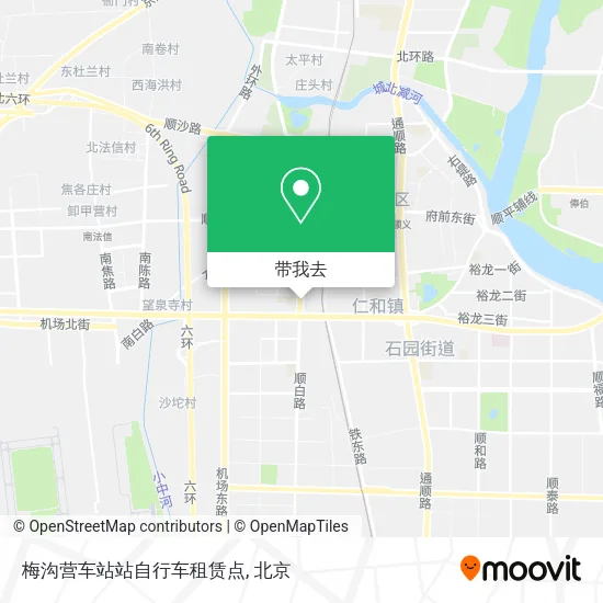 梅沟营车站站自行车租赁点地图