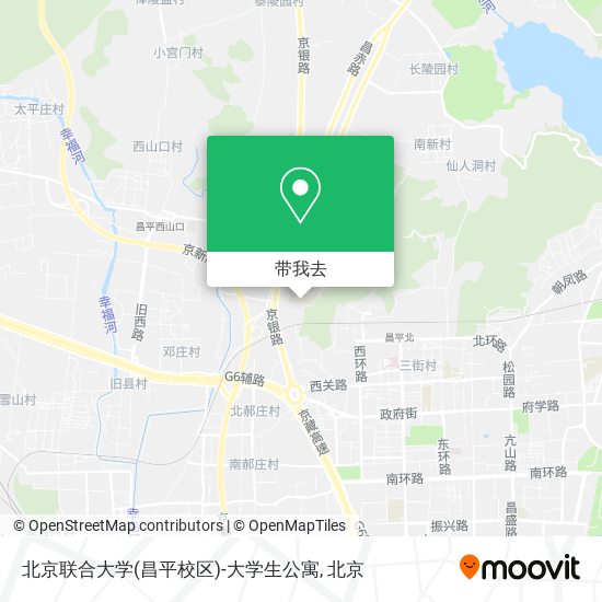 北京联合大学(昌平校区)-大学生公寓地图