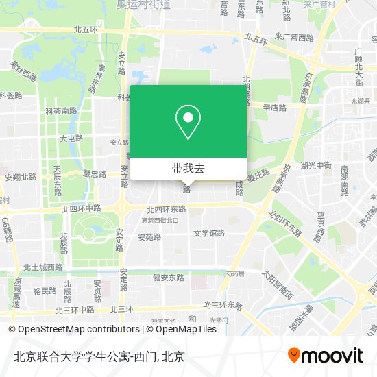 北京联合大学学生公寓-西门地图