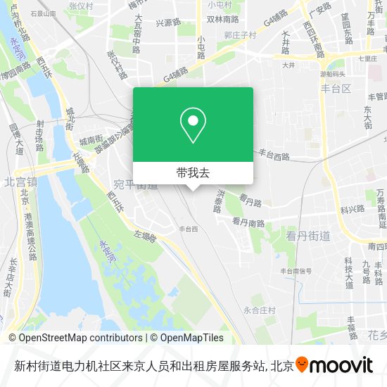 新村街道电力机社区来京人员和出租房屋服务站地图