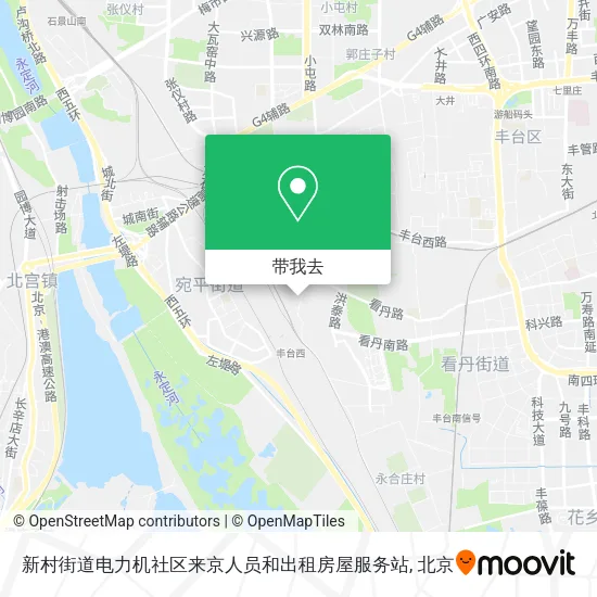 新村街道电力机社区来京人员和出租房屋服务站地图