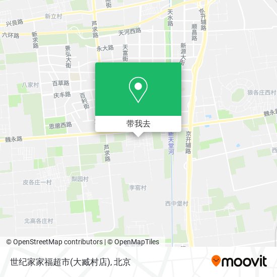 世纪家家福超市(大臧村店)地图