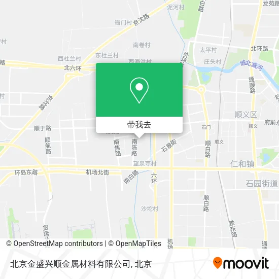 北京金盛兴顺金属材料有限公司地图