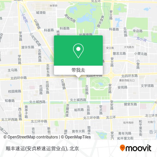 顺丰速运(安贞桥速运营业点)地图