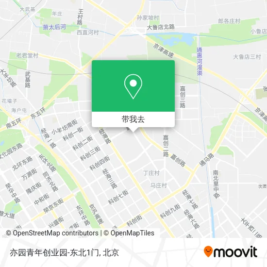 亦园青年创业园-东北1门地图