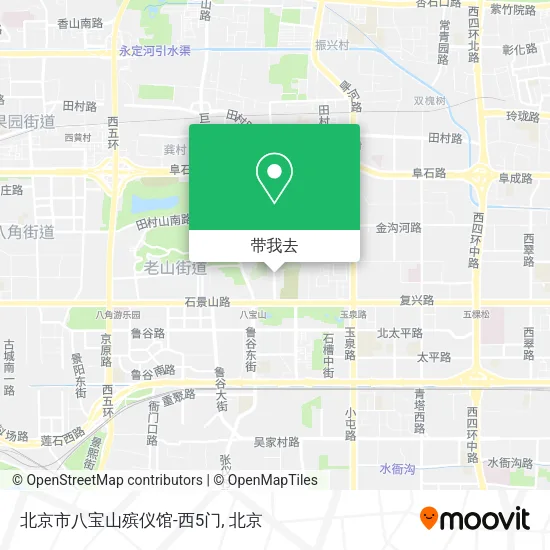 北京市八宝山殡仪馆-西5门地图