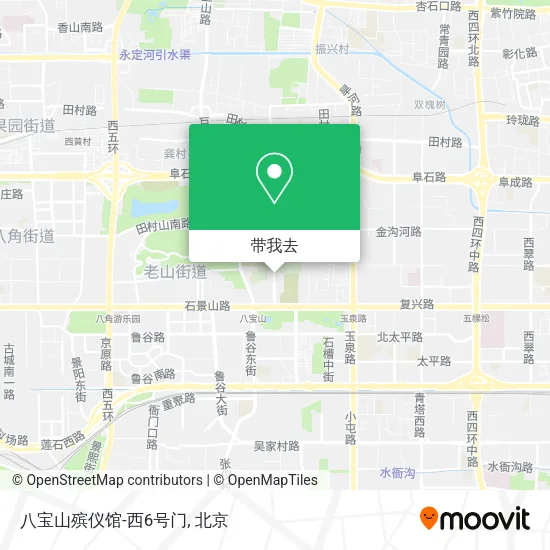 八宝山殡仪馆-西6号门地图