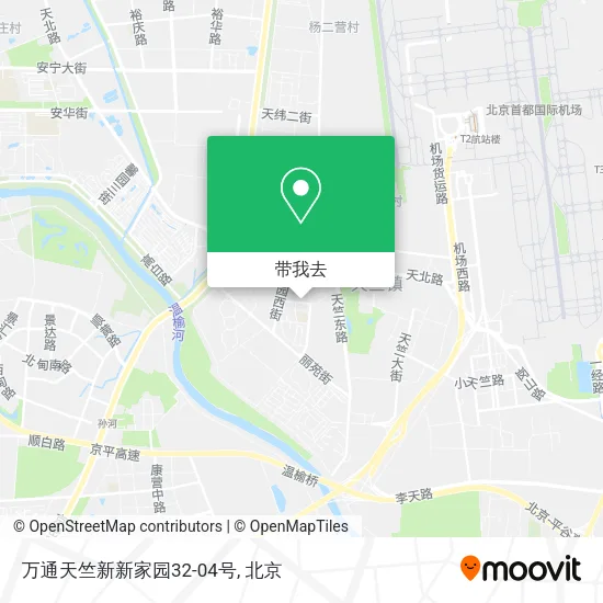 万通天竺新新家园32-04号地图