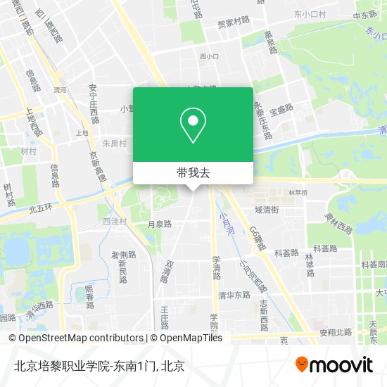 北京培黎职业学院-东南1门地图