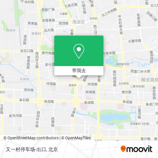 又一村停车场-出口地图