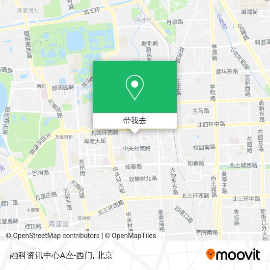 融科资讯中心A座-西门地图
