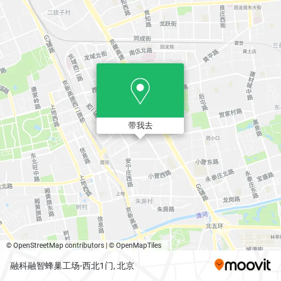 融科融智蜂巢工场-西北1门地图