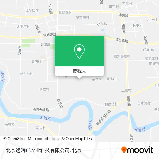 北京运河畔农业科技有限公司地图