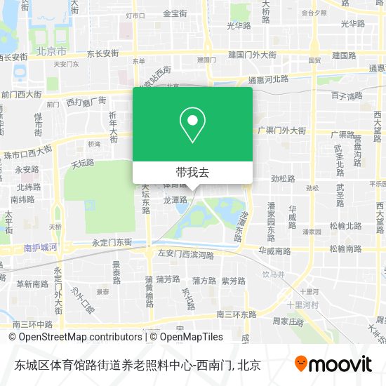 东城区体育馆路街道养老照料中心-西南门地图