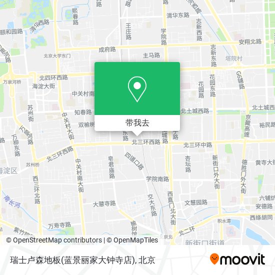 瑞士卢森地板(蓝景丽家大钟寺店)地图