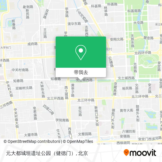 元大都城垣遗址公园（健德门）地图