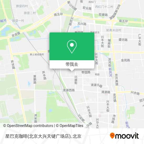 星巴克咖啡(北京大兴天键广场店)地图