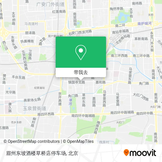 眉州东坡酒楼草桥店停车场地图
