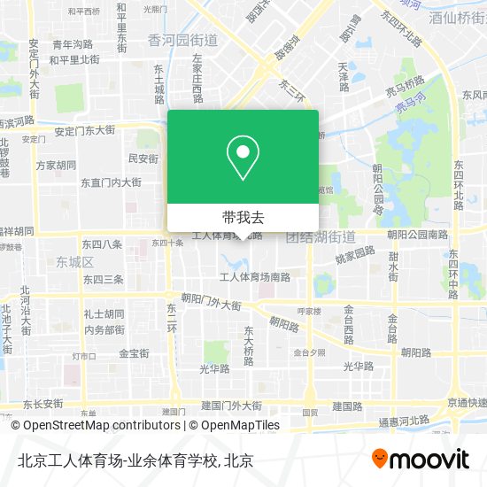 北京工人体育场-业余体育学校地图