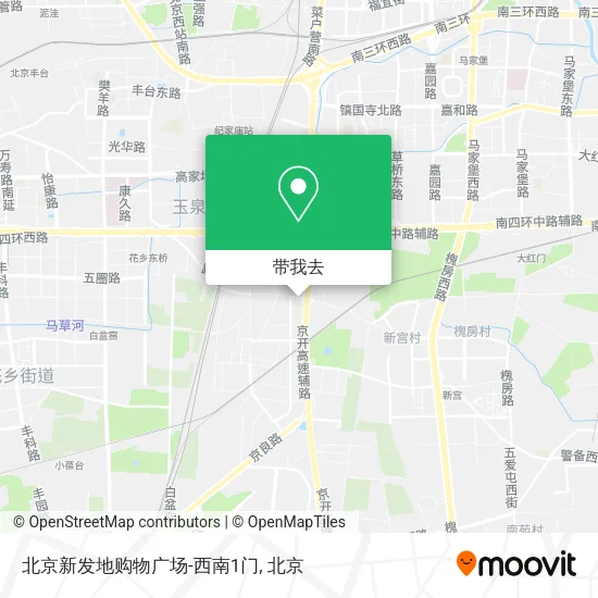 北京新发地购物广场-西南1门地图