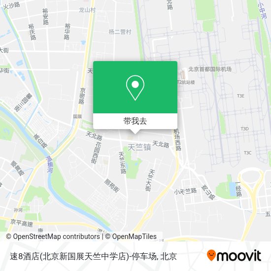 速8酒店(北京新国展天竺中学店)-停车场地图