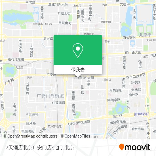 7天酒店北京广安门店-北门地图