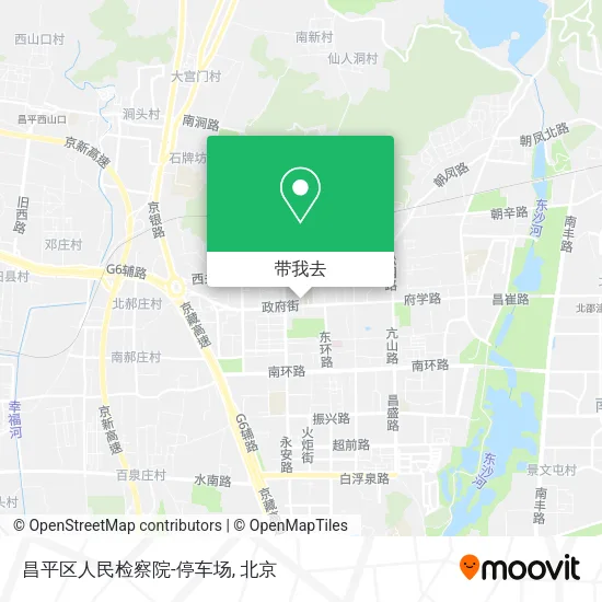 昌平区人民检察院-停车场地图