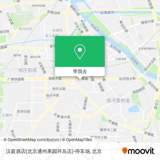 汉庭酒店(北京通州果园环岛店)-停车场地图