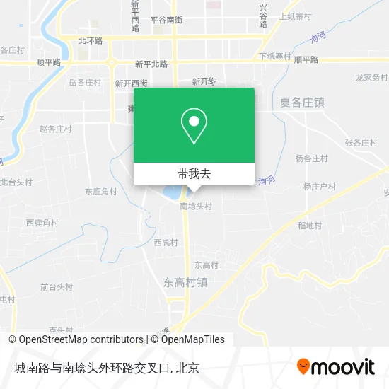 城南路与南埝头外环路交叉口地图