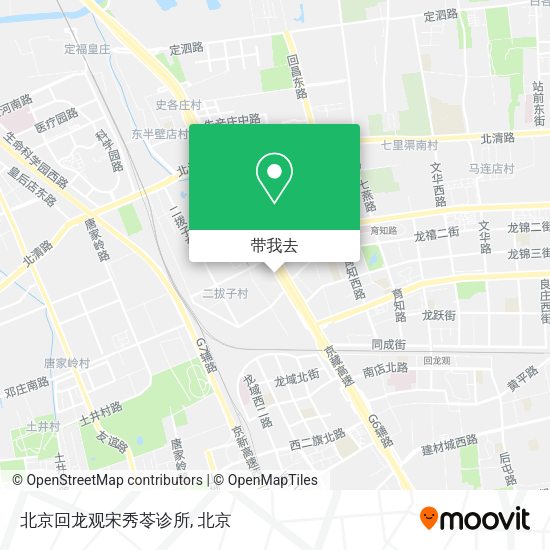 北京回龙观宋秀苓诊所地图