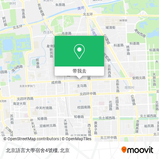 北京語言大學宿舍4號樓地图