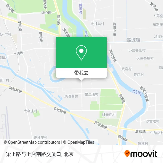 梁上路与上店南路交叉口地图