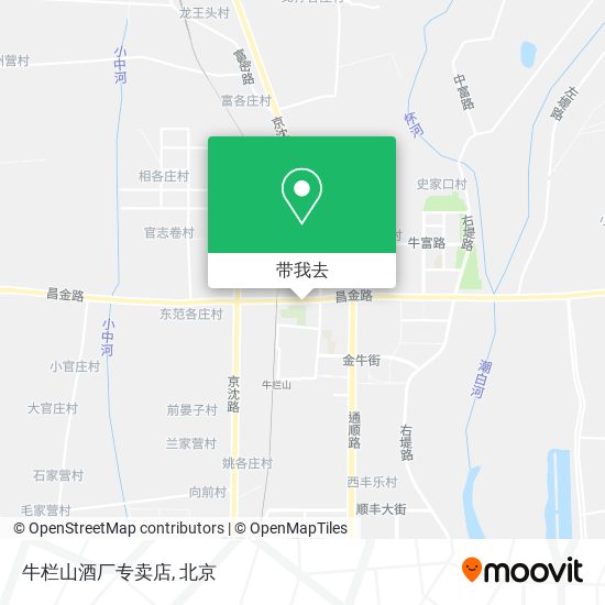 牛栏山酒厂专卖店地图