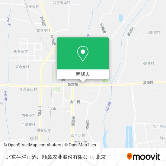 北京牛栏山酒厂顺鑫农业股份有限公司地图