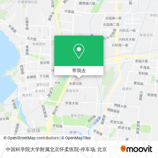 中国科学院大学附属北京怀柔医院-停车场地图