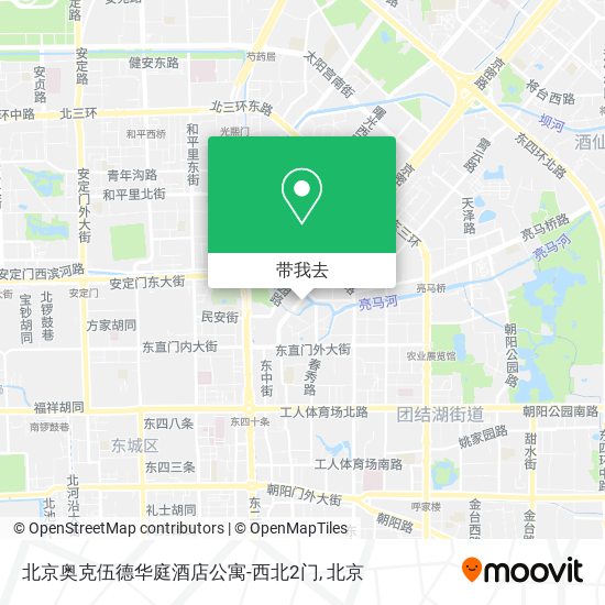北京奥克伍德华庭酒店公寓-西北2门地图