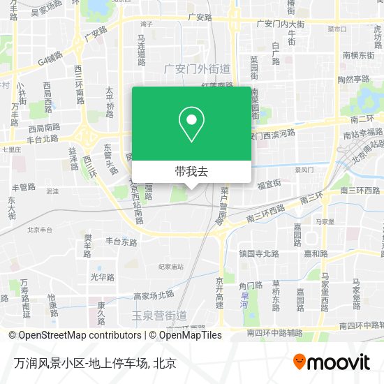 万润风景小区-地上停车场地图
