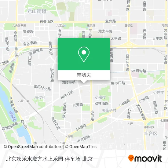 北京欢乐水魔方水上乐园-停车场地图