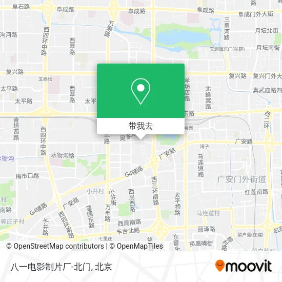 八一电影制片厂-北门地图