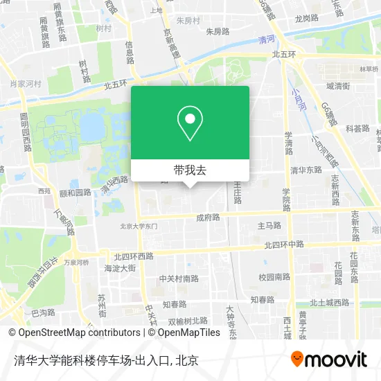 清华大学能科楼停车场-出入口地图