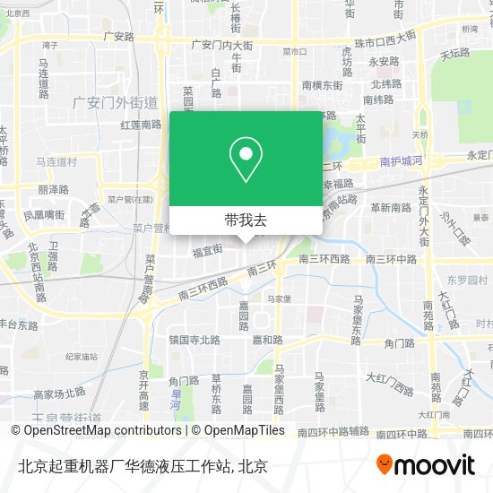 北京起重机器厂华德液压工作站地图