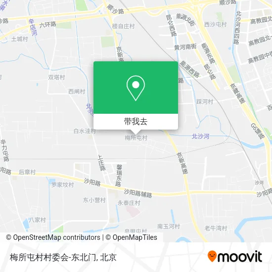 梅所屯村村委会-东北门地图