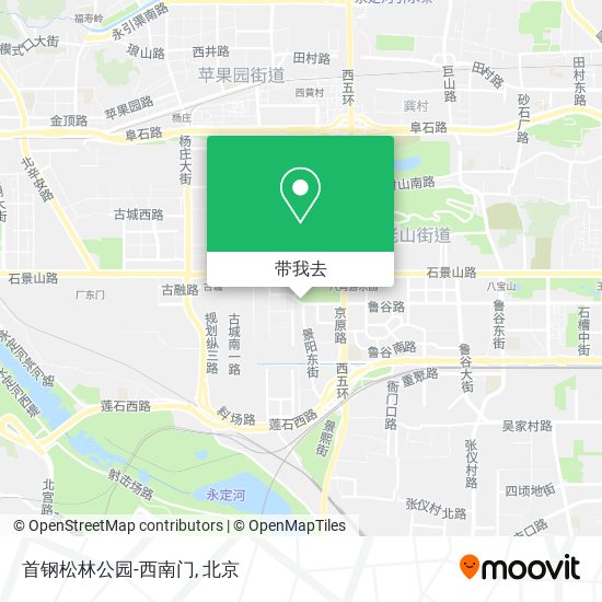 首钢松林公园-西南门地图