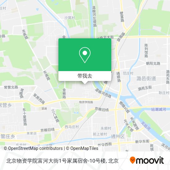 北京物资学院富河大街1号家属宿舍-10号楼地图
